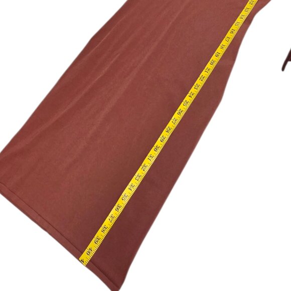 Aritzia Babaton Fame Dress, Polo Long Sleeve Shirt Dress, Rich Copper, Size M - Picture 5 of 8